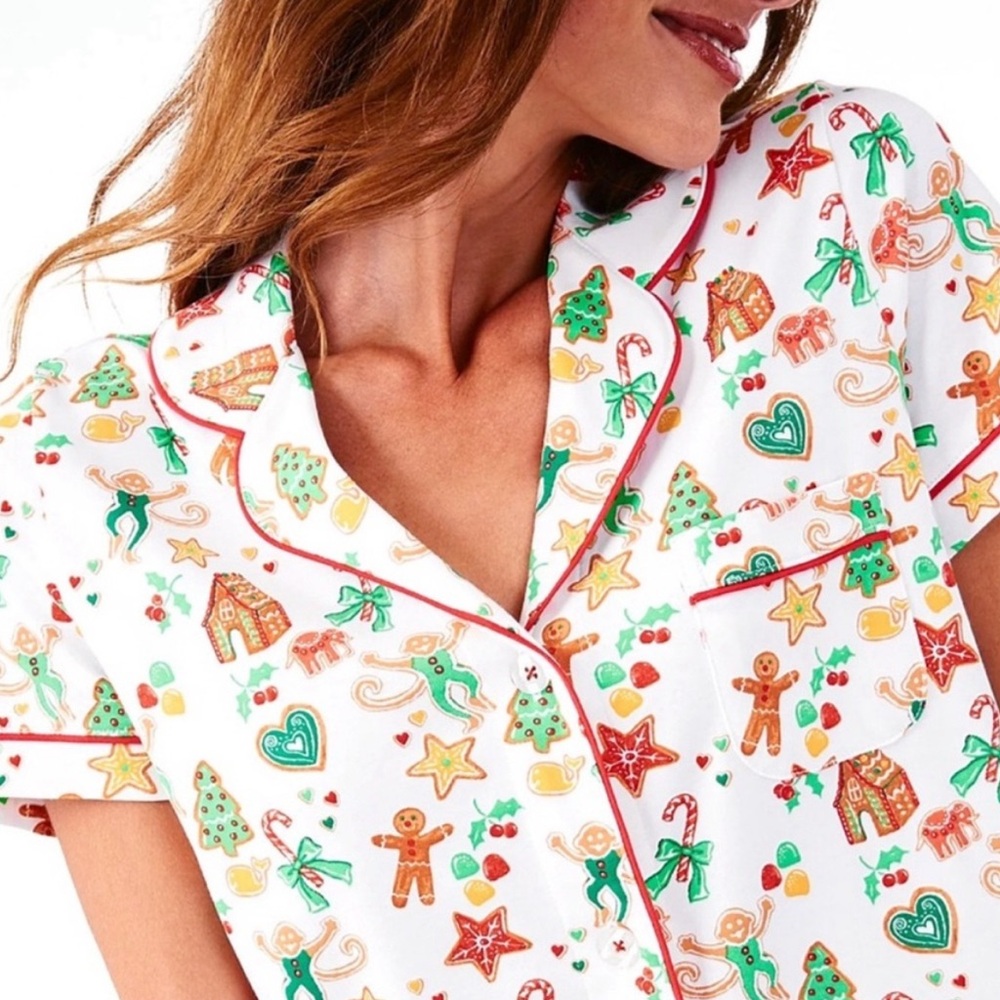 Roller Rabbit Gingerbread Party Polo Pajama Set Small